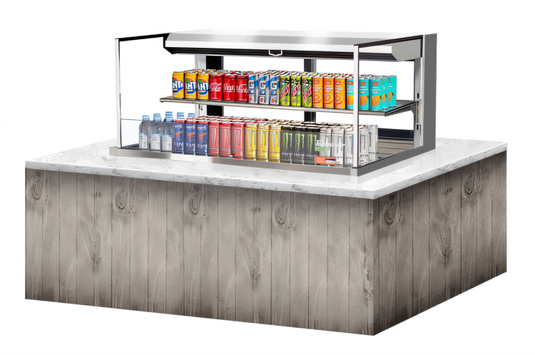 Product image #2 for Turbo Air 48-Inch Low-Profile Drop-In Horizontal Open Refrigerated Display Case, 10.2 Cu. Ft.