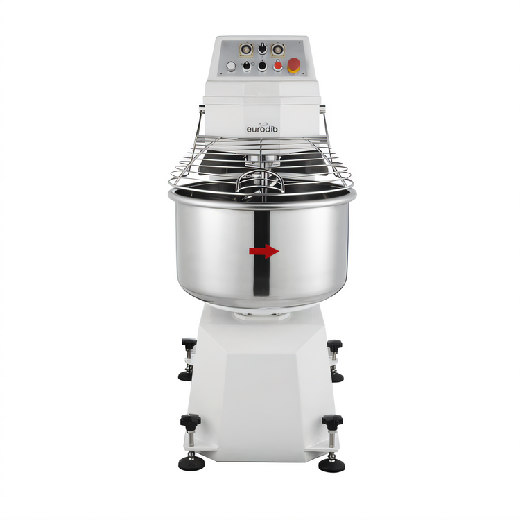 Product image #2 for Eurodib Spiral Dough Mixer with 84.5 Qt. Bowl, 55 lb. Kneading Capacity, 2-Speed, 208V/3-Phase