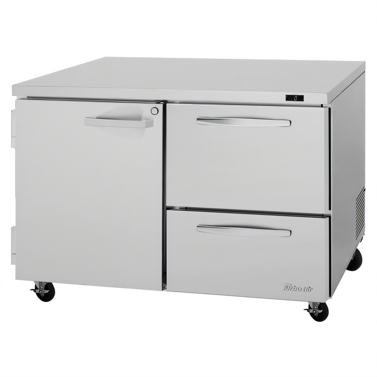 Product image #2 for Turbo Air PRO Series 48-Inch 2-Section Undercounter Freezer with 1 Door and 2 Drawers