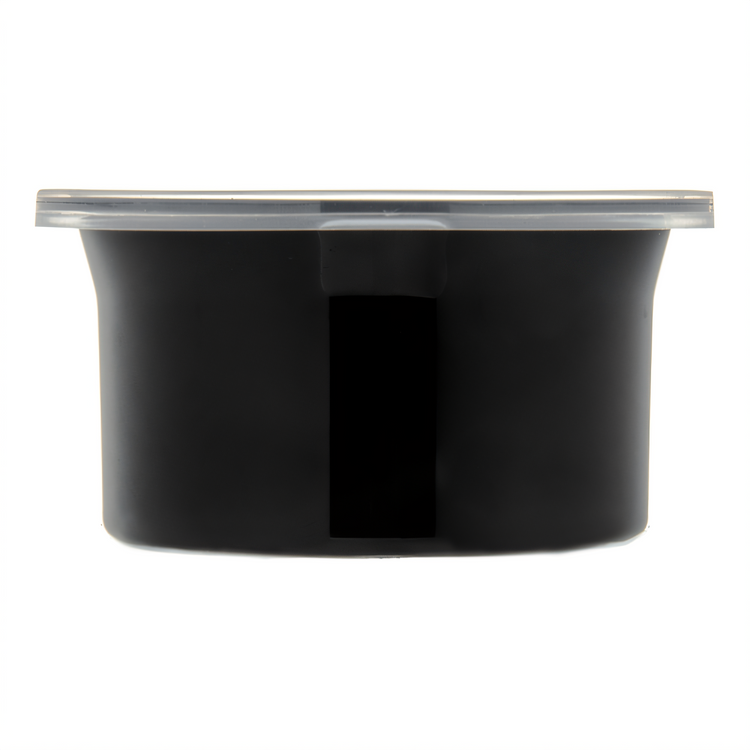 Product image #2 for Carlisle Classic Crock 0.6 Qt Black Round Salad Bar Crock with Snap-On Lid