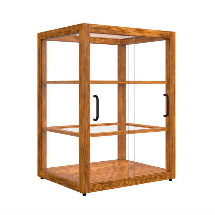 Product image #2 for KoolMore 3.5 Cu. Ft. Straight Glass Bakery Display Case with 3 Tempered-Glass Shelves and Rear Sliding Doors