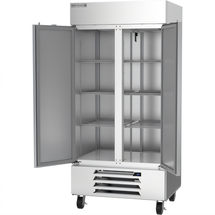 Product image #2 for Beverage-Air Horizon Series Two-Section Reach-In Freezer with Solid Lockable Doors, 35.08 Cu. Ft., Stainless Steel, Self-Contained