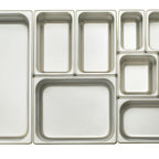 Thumbnail image #1 for Sapphire Manufacturing SM-STP604 Solid Steam Table Pan, 1/6 Size, 4" Deep, 24 Gauge, Anti-Jam, 18/8 Stainless Steel