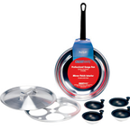 Thumbnail image #2 for Crestware Teflon Platinum Pro POA 4-Cup Egg Poacher Complete Set with 8-1/2-Inch Fry Pan, Aluminum Tray and Coated Cups Case of 6