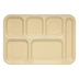 Thumbnail image #2 for Carlisle 6-Compartment Right-Handed Rectangular Melamine Compartment Tray, 14-1/2 x 10 Inches, Tan