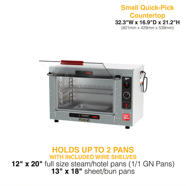 Product image #2 for Metro HotBlox Xpress S4 Countertop Reach-In Hot Food Holding Cabinet with Clear Flip Door and Simple Controls