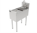 Thumbnail image #2 for Top Shelf 12-Inch Wide Stainless Steel Underbar Prep Sink with Sink Bowl and Glass Rinser