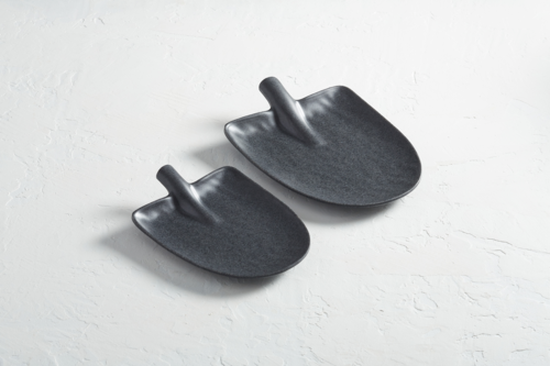 Product image #2 for Oval Melamine Shovel Platter, 8.5 x 6.25 x 1.6 Inch, Midnight