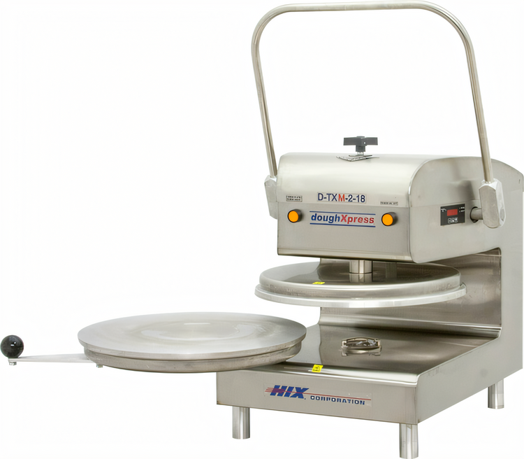 Product image #2 for DoughXpress 18-Inch Commercial Manual Dual-Heat Tortilla/Pizza Dough Press, Stainless Steel
