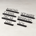 Thumbnail image #1 for Soy Table Sign, Black Stainless Steel, 1-1/4-Inch High