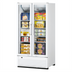 Thumbnail image #2 for Turbo Air Super Deluxe 2-Section Glass Door Freezer Merchandiser, 30.9 Cu. Ft., Bottom-Mount Refrigeration