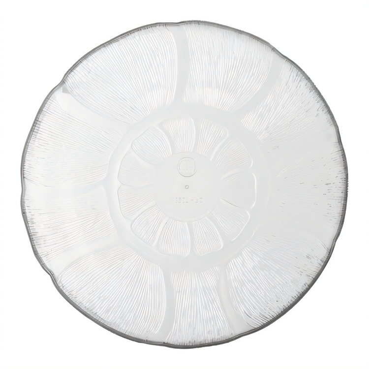 Product image #2 for Petal Mist Clear Polycarbonate 8-Inch Round Scalloped Edge Soup/Salad Plate, 24 oz.