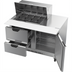 Thumbnail image #2 for Beverage-Air 48-Inch Mega Top Refrigerated Sandwich Prep Table with 2 Drawers, 1 Door, 12-Pan Top