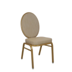 Thumbnail image #2 for JustChair Banquet Collection A97218 Banquet Flex Stacking ide Chair, upholstered solid oval padded flex back, upholstered padded box seat, aluminum