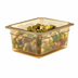 Thumbnail image #2 for Cambro H-Pan High Heat Half-Size 6-Inch Deep Amber Plastic Food Pan