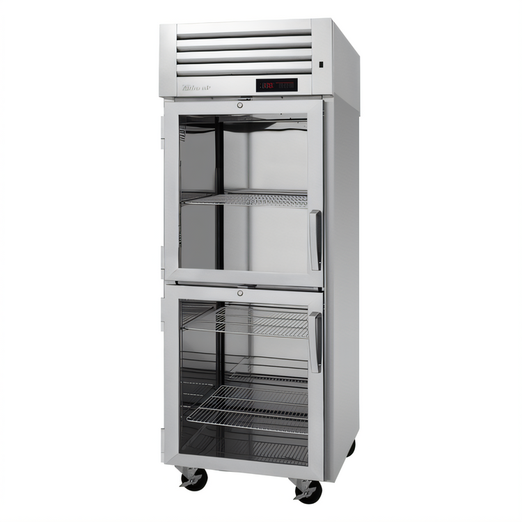 Product image #2 for Turbo Air PRO Series 26 Cu. Ft. Reach-In Heated Holding Cabinet with 2 Glass Half Doors