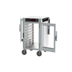 Thumbnail image #2 for Metro HotBlox™ HBCN8-ACPC-M Mobile 8-Pan Pass-Thru Insulated Holding Cabinet with Clear Front and Rear Doors, Analog, 120V
