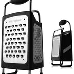 Thumbnail image #2 for JB Prince Microplane U929 4-Sided Grater with Ultra-Coarse, Fine, Medium Ribbon and Slicer Blades, Stainless Steel, Black Plastic