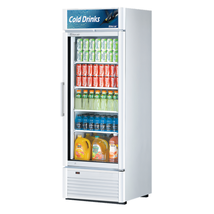 Product image #2 for Turbo Air Super Deluxe 1-Section Self-Contained Swing Door Glass Door Merchandiser Refrigerator, 19.4 Cu. Ft., Bottom-Mount Compressor