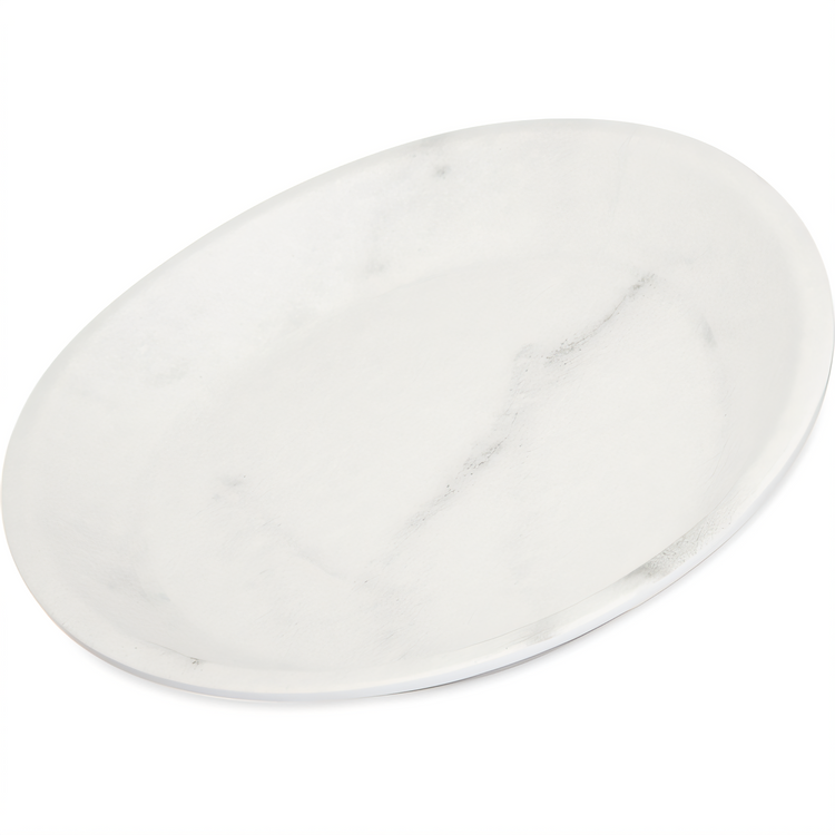 Product image #2 for Ridge 10-Inch Oblong Coupe Melamine Plate, 15 oz., White Marble