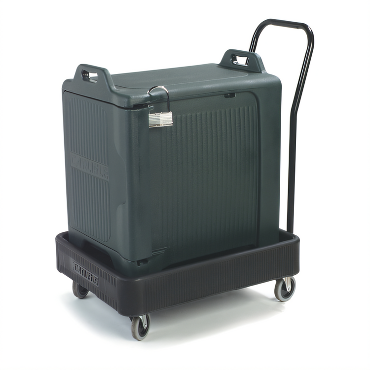 Product image #2 for Carlisle Cateraide Polyethylene Pan Carrier Dolly with Push Handle, Black, Holds 2 XT3000R Stacked