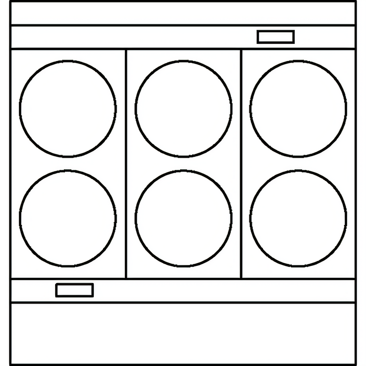 Product image #2 for Lang Marine 36-Inch Heavy Duty Electric Range with Convection Oven Base and 6 French Plates