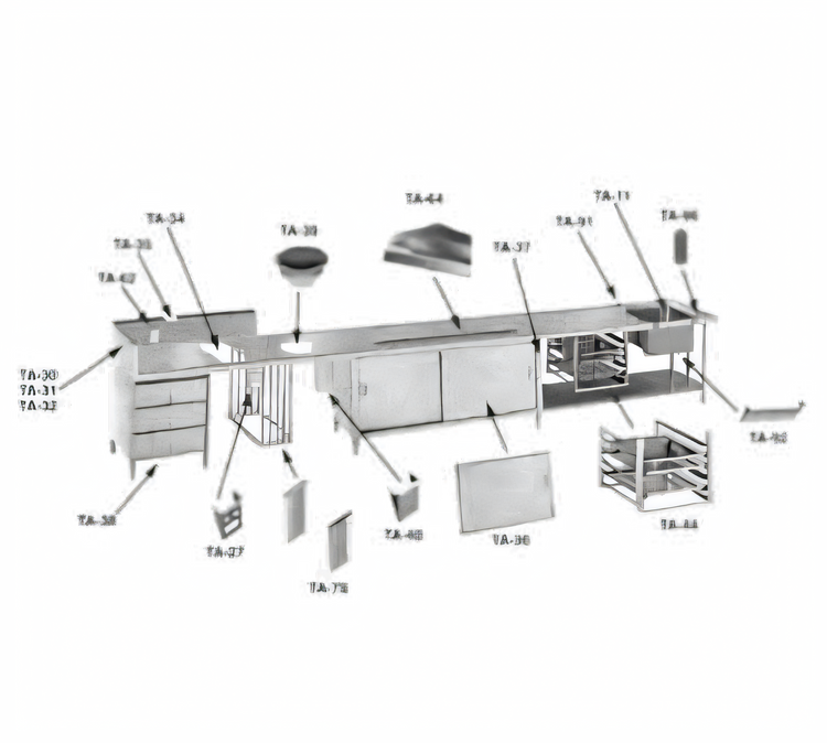 Product image #1 for Advance Tabco TA-47 Work Table Parts & Accessories