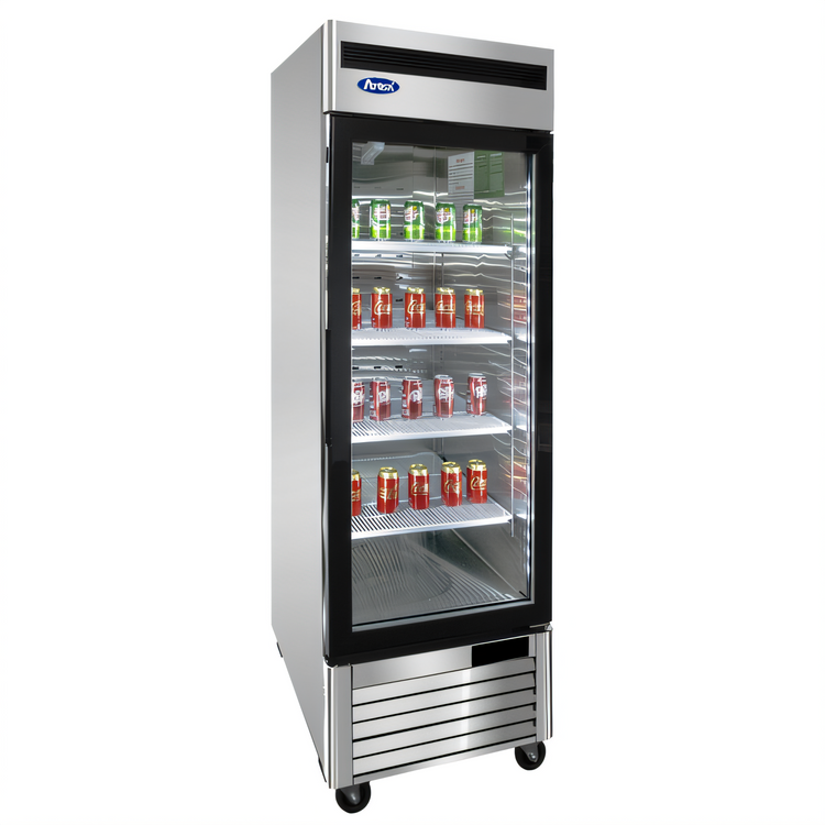 Product image #2 for Atosa One-Section Glass Door Reach-In Freezer Merchandiser, Left-Hinged, 19.1 Cu. Ft.