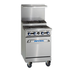 Thumbnail image #1 for Imperial (Middleby) Pro Series IR-6-SU-XB 36-Inch Gas Commercial Range, 3 Open & 3 Step-Up Burners, Cabinet Base, Hi-Shelf