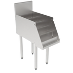 Thumbnail image #2 for Perlick Corporation Top Shelf TS12LS Freestanding Stainless Steel Underbar Liquor Bottle Step Display, 12 x 24 Inches, 5-Step