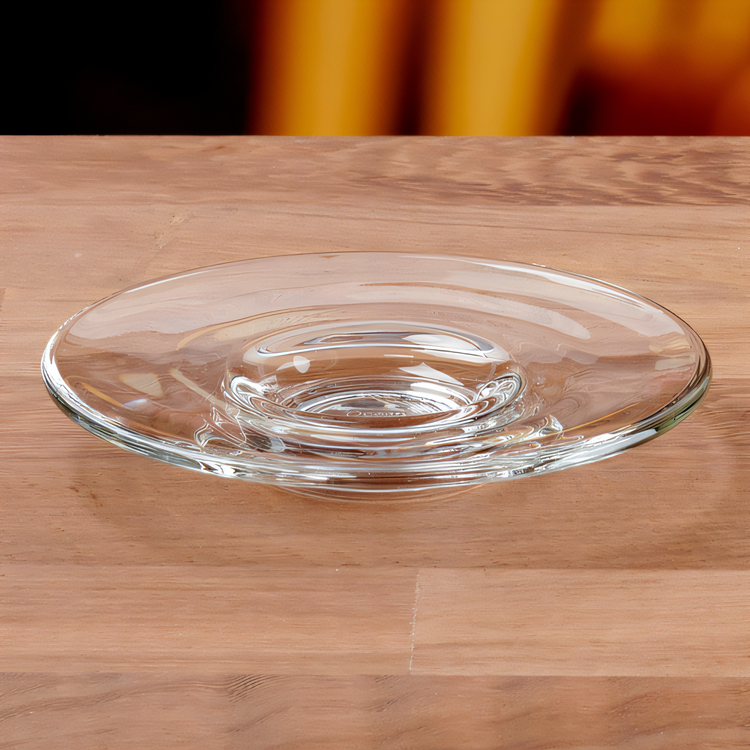 Product image #2 for Ocean Kenya Round Clear Glass Espresso Saucer, 4-1/4 Inch