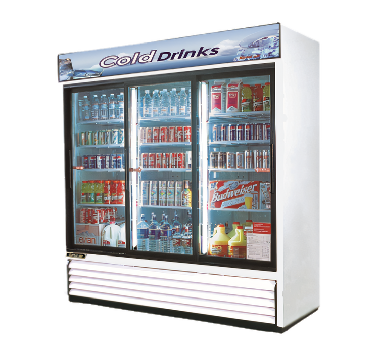 Product image #2 for Turbo Air TGM-69R(B)-N 3-Section Glass Door Merchandiser Refrigerator, 61.83 Cu. Ft., Black Trim