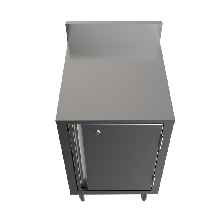 Product image #2 for BK Resources Well Series Flat Top Stainless Steel Underbar Cabinet with Hinged Locking Door, 21 Inch W x 18 Inch D