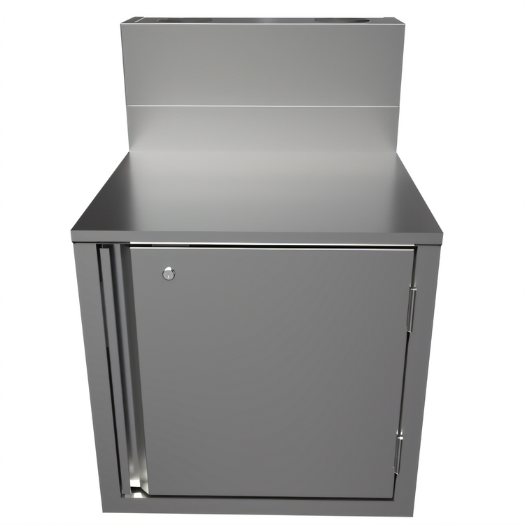Product image #2 for BK Resources Top Shelf Underbar Cabinet with Flat Top and Locking Hinged Door, 24 x 21 Inches
