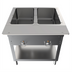 Thumbnail image #2 for BK Resources ST-SW-2 2-Pan Electric Steam Table with Sealed Wells, Open Shelf Base, and Cutting Board Shelf