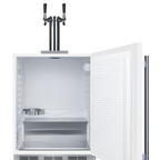 Thumbnail image #2 for Summit Commercial 24-Inch Wide ADA-Compliant White Twin Tap Wine Kegerator