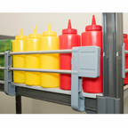 Thumbnail image #1 for Cambro Camshelving® Elements ESR24303151 Three-Quarter Shelf Rail Kit, 24"W x 30"L x 4-1/4"H, Polypropylene, Soft Gray
