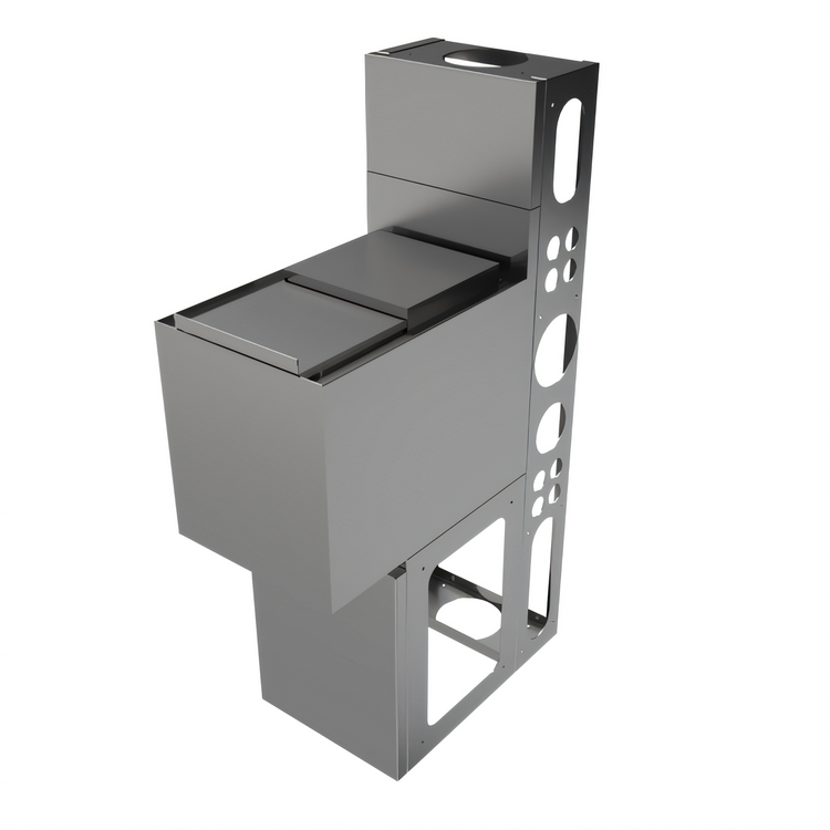 Product image #2 for BK Resources Underbar Insulated Stainless Steel Ice Bin with Sliding Cover