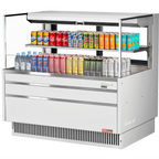 Thumbnail image #2 for Turbo Air TOM-48L-UFD-W(B)-2S-N Low-Profile Horizontal Open Display Merchandiser, 46-3/4"W, 10.2 Cu. Ft., Self-Contained R-290 Refrigeration