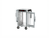 Thumbnail image #2 for Metro HotBlox Narrow 8-Pan Half-Height Mobile Pass-Thru Insulated Holding Cabinet with Clear Front and Rear Doors