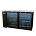 Thumbnail image #2 for Migali Competitor Series® Two-Section Glass Door Refrigerated Back Bar Cabinet, 60.8 Inch, 15.8 Cu. Ft., Self-Contained, Black and Stainless Steel