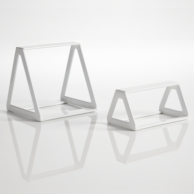 Product image #2 for American Metalcraft 5-Inch White Rubberized Display Wedge