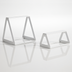 Thumbnail image #2 for American Metalcraft 5-Inch White Rubberized Display Wedge