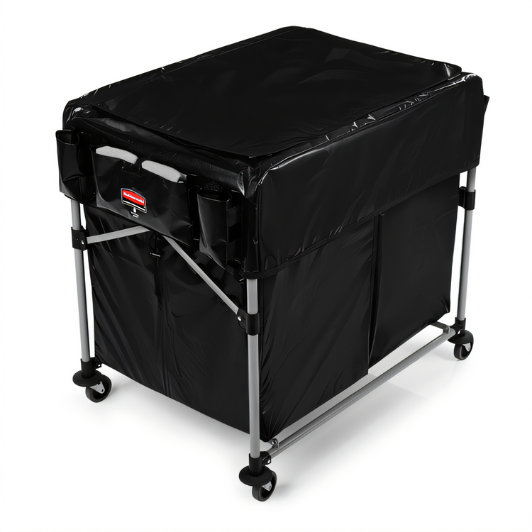 Product image #2 for Executive Collapsible Multistream X-Cart Laundry Cart with 2 x 4-Bushel Bags, 220 lb Capacity