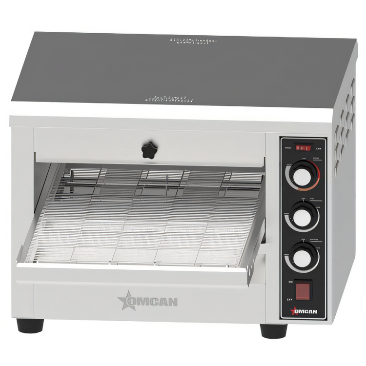 Product image #2 for Omcan USA Countertop Horizontal Conveyor Toaster with 14-Inch Belt, Adjustable Opening, 240V