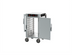 Thumbnail image #2 for Metro HotBlox Narrow 8-Pan Pass-Thru Mobile Insulated Holding Cabinet, Analog, Solid Front Door/Clear Rear Door, 120V