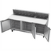 Thumbnail image #2 for Beverage-Air 72-Inch Three-Section Sandwich Prep Table Refrigerated Counter with 17-Inch Cutting Board and 18-Pan Opening
