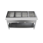 Thumbnail image #2 for BK Resources ST-SW-4 4-Pan Full-Size Electric Open Well Steam Table with Cutting Board Shelf and Undershelf