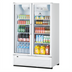 Thumbnail image #2 for Turbo Air Super Deluxe Two-Section Glass Door Refrigerated Merchandiser, 44.2 Cu. Ft., Self-Contained Bottom-Mounted, Hinged Double-Pane Doors
