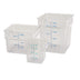 Thumbnail image #2 for Winco 4 Qt Clear Square Polycarbonate Food Storage Container, Container Only